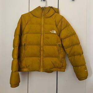 Women’s The North Face Cropped Puffer Jacket - Mustard